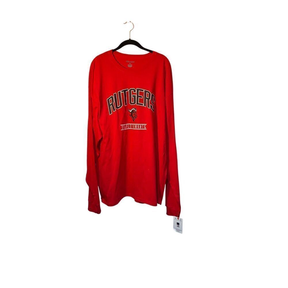 NWT champion men’s Rutgers, Scarlet, Knights red long sleeve Tee S2X